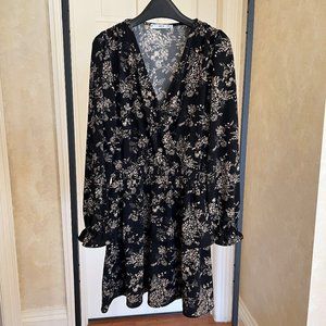 Mango Floral Long Sleeve Dress (XS-S)